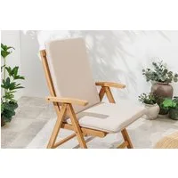 riess-ambiente Hochlehnerauflage COMFORT LINE 50x122cm beige - rechteckig, Sitzkissen, Polsterauflage, (Einzelartikel, 1 St), wetterfestes Outdoor-Auflagekissen – ideal für Gartenstühle mit Lehne