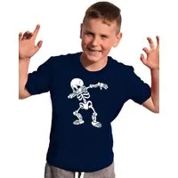 coole-fun-t-shirts Print-Shirt Dabbing Skelett Kinder T-Shirt Jungen + Mädchen