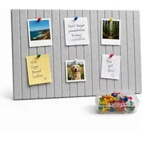 relaxdays Pinnwand Selbstklebendes Filzpinnwand Set, Dunkelgrau, 60 x 40 cm