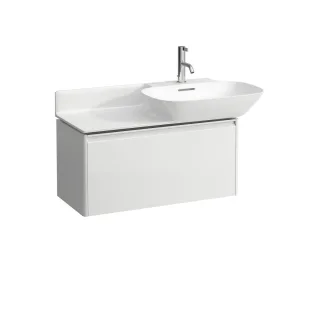LAUFEN Waschtischunterschrank BASE 360x350x770 1 Schubl Griff alu. f.WT H813301/2 weiß glzd, H403001 H4030011102611