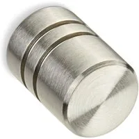 SO-TECH® Möbelknopf Schrankknopf EK06 echt Edelstahl, echt Edelstahl zylindrisch Knopf Knauf incl. Schraube