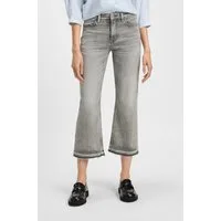 BOSS ORANGE 7/8-Jeans SOFT KICK FLARE MR Premium Damenmode Cropped Länge mit ausgefranster Kante