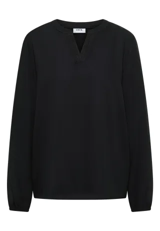 CECIL - Tunika in Unifarbe Black - Gr. - L