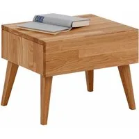 Home affaire Nachttisch Natali, mit einer Schublade, aus massiver Eiche, Breite 45 cm