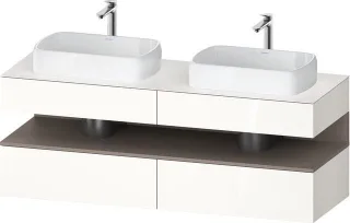 Duravit Qatego Konsolenwaschtischunterbau wandhängend Weiß Hochglanz 1600x550x600 mm - QA47790432200 QA4779043220010