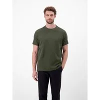 LERROS T-Shirt in Waffel-Piqué und mit Logo-Badge