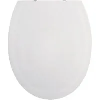 spirella WC-Sitz HARRY, Premium Toilettendeckel aus leichtem PP Thermoplast Kunststoff, hohe Stabilität, bruchsicher, Edelstahl Scharniere mit Quick-Release-Funktion zur einfachen Schnellreinigung, Soft Close Absenkautomatik, oval, weiß