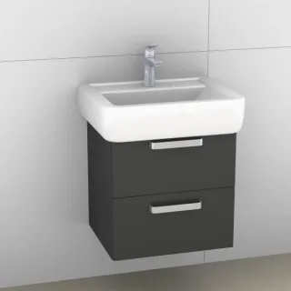 Artiqua 413 Waschtischunterschrank für Renova Plan 222256, 222257 Anthrazit Glanz, 413-WU2L-K53-7065 413-WU2L-K53-7065-51