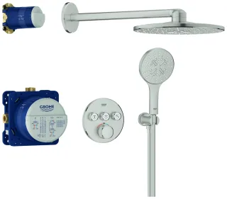GROHE Unterputz-Duschsystem Grohtherm SmartControl 34863 THM runde Form 3 ASV supersteel, 34863DC0 34863DC0