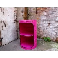 SRM Design Mehrzweckregal Fassregal Regal Ölfass 210L Fass Möbel Pink Fassmöbel mit Beleuchtung