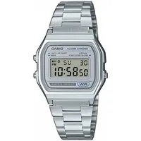 CASIO VINTAGE Chronograph A158WEA-7EF, Quarzuhr, Armbanduhr, Damenuhr, Herrenuhr, Edelstahlarmband, digital