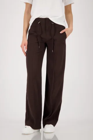 monari - Wide-Leg-Hose mit Kordel dark chocolate - Gr. - 42