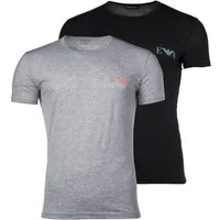 Emporio Armani T-Shirt Herren T-Shirt 2er Pack Baumwolle BOLD MONOGRAM (Packung, 2er Pack)