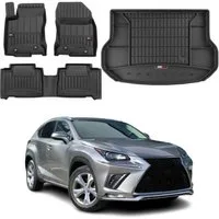 OMAC Auto-Fußmatten Kofferraumwanne Set für Lexus NX 2014-2025 Gummi Schwarz 4x (4 St), für Lexus NX 2014-2025 Lexus NX 2014-2025, Einfache Installation,Antirutsch,Leicht zu reinigen