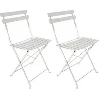 HTI-Living Gartenstuhl 2er-Set Basil Metall Creme (Set, 2 St)