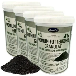 Lyra Pet Premium Futterkohle Granulat 4x250 g