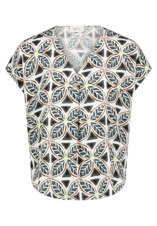 CARTOON - Schlupfbluse Nature/Grey - Gr. - 44