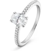 CHRIST Fingerring CHRIST Damen-Damenring 925er Silber 18 Zirkonia, Zirkonia