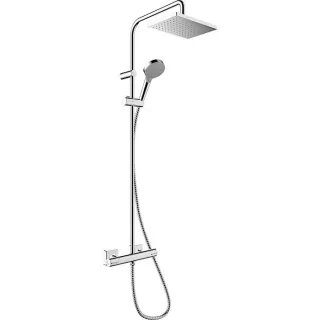 hansgrohe Vernis Shape 230 1jet Showerpipe 26097000 EcoSmart, mit Brausethermostat, chrom