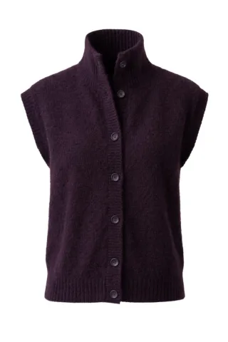 des petits hauts - Ärmellose Strickweste - Alibou lila - Gr. - 2