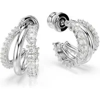 Swarovski Paar Creolen Schmuck Geschenk Hyperbola Ohrringe, mit Swarovski® Kristall