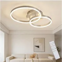 Nettlife LED Deckenleuchte Gold / Silber / Schwarz Wohnzimmerlampe Modernes Dimmbar 59 cm, LED fest integriert, Geeignet für Wohnzimmer, Schlafzimmer, Küche, Esszimmer, Büro