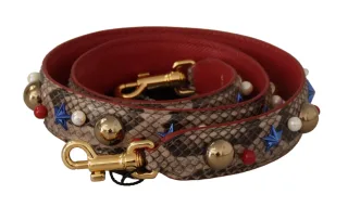 Dolce & Gabbana Eleganter Pythonleder Schulterriemen für Damen