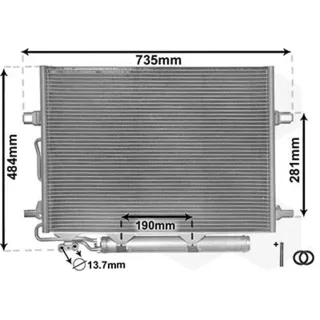 Van Wezel Klimakondensator + Trockner Mercedes Benz CLS E-Klasse + Kombi C219 W211 S211