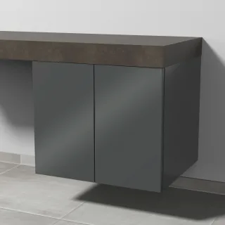 Sanipa Anbau-/Solitärschrank 2morrow (P2392) 510x600x520 Anthrazit-Glanz, P239279 P239279