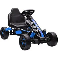 AIYAPLAY Go-Kart mit Handbremse, Automatisches Kupplungssystem, Vor- und Rückwärtsgang, für Kinder 3-6 Jahren Blau