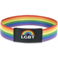 Made by Nami Armband Elastisches Stoffarmband Regenbogenfarben Pride Merch Unisex, aus Stoff – farbenfroh – für Festivals – LGBTQ-Design