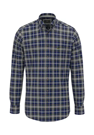 FYNCH-HATTON - Herringbone Check, B.D., 1/1 ink blue - Gr. - L