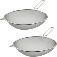 Best Choice Küchensieb 2x Küchensieb 21 cm Nudelsieb Abtropfsieb, (2-St), Metallsieb, Sieb mit Griff