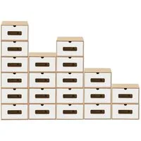 BigDean Schuhbox 20 Boxen stapelbar mit Sichtfenster & Schublade Schuhe Spielzeug etc. (Set, 20 St., Schuhbox), Bemalbar, Dekorierbar, Stapelbar