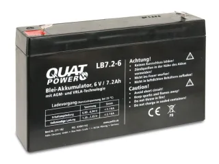 QUATPOWER Blei-Akkumulator LB7.2-6, 6 V-/7,2 Ah
