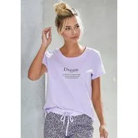 Vivance Dreams by Lascana Pyjamaoberteil (1-tlg) mit Statementdruck
