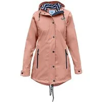 MADSea Regenjacke Regenjacke Friesennerz Rosa taillierter Regenmantel hat verlängertes Rückenteil