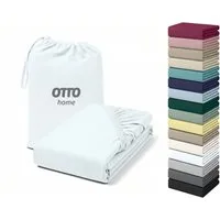 OTTO home Spannbettlaken Cremona, BASIC und PREMIUM Qualität, mit Elasthan, Baumwolle, Jersey (180 g/m), Gummizug: rundum, (1 Stück), bis 20 cm Höhe, Bettlaken ab Gr. 90x200 cm, Strapazierfähig