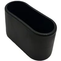 MWH Abdeckkappe Fußkappe 50mm x 20 mm für Chalet oval in schwarz, passend zu Chalet