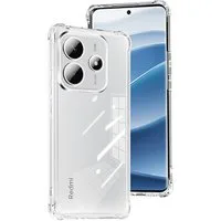 Wigento Handyhülle Für Xiaomi Redmi Note 14 5G Schock TPU Schutz Hülle Cover Transparent, Silikon TPU Handy Schutz Hülle verstärkte Ecken