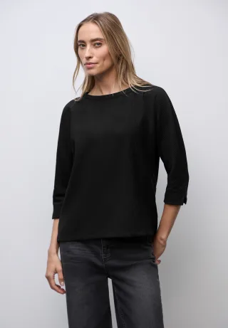 STREET ONE 3/4-Arm-Shirt aus softem Materialmix
