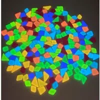 Armena Mosaikfliesen Glow in dark Irregula Glasmosaikfliesen Basteln DIY Handwerk 150g, mix Farben
