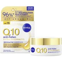 Nivea Tagescreme Q10 ANTI-FALTEN EXTRA-REICHHALTIG TAGESPFLEGE LSF 15, spendet intensive Feuchtigkeit für 24 Stunden