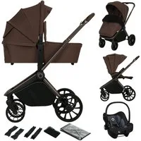 lionelo Kombi-Kinderwagen MIKA PLUS 3IN1, (Set), 3in1 Set mit Astrid i-size/XXL-Verdeck/Komfortable Dämpfung