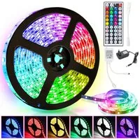 Clanmacy LED Stripe 1-10m LED Streifen Lichtband 5050SMD Leiste RGB Fernsteuerung LED Band, 30-flammig, Licht-Streifen Fernbedienung RGB Lichterkette 5050 SMD Lichtleiste