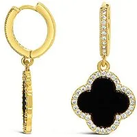 Ars-Argenti Paar Ohrhänger Sexy Kleeblatt Ohrhänger Ohrringe "Lucky Luxe "-925 Sterling-Silber