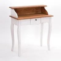 DESIGN DELIGHTS Sekretär MASSIVHOLZ SEKRETÄR NAPOLEON 92x80cm(HxB), Massivholz Schreibtisch