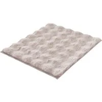 Kleine Wolke Badematte Cloud, Badvorleger, Badezimmer Teppich, Höhe 28 mm, rutschhemmend beschichtet, fußbodenheizungsgeeignet, Polyester, rechteckig, Badteppich, Uni Farben, Hoch-Tief Effekt, besonders weich
