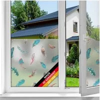d-c-fix Fensterfolie Finja Sichtschutzfolie selbsthaftend Deko Folie für Fenster innen, Spürbar geprägt, Statisch haftend - Rückstandslos entfernbar & wiederverwendbar
