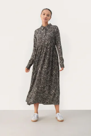 Kleid black offwhite